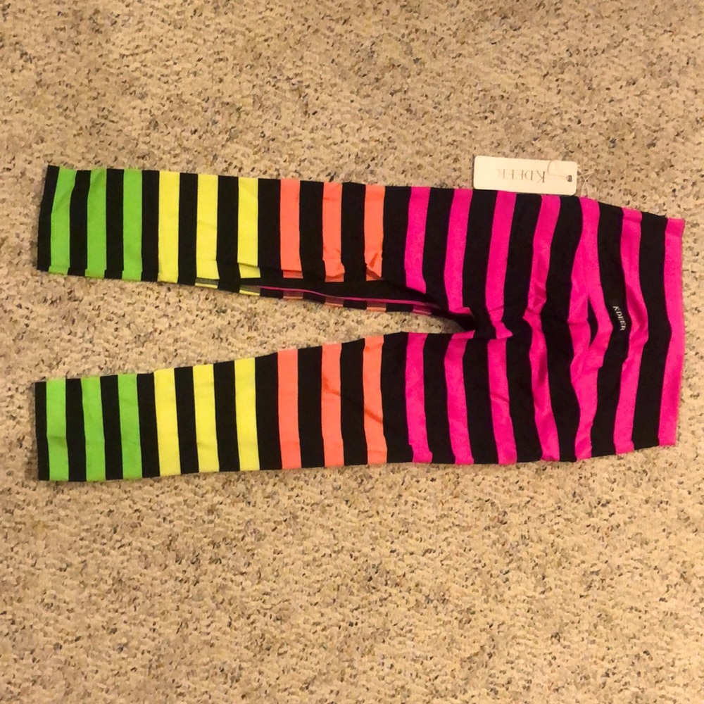 Striped leggings, size small capri by K-Deer